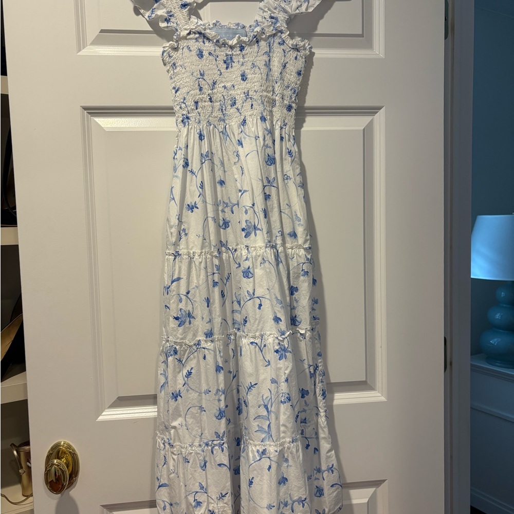 Ellie Nap Dress Blue Botanical XS